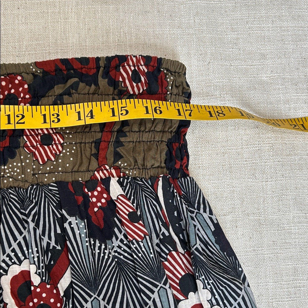Anthropologie Letmebe Skirt Women’s XL Elastic Waist Floral Bow Ruffle Mini - Picture 10 of 14